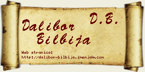 Dalibor Bilbija vizit kartica